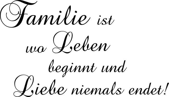 Wandtattoo Aufkleber Spruch Familie ist...2 Gr.inkl.Rakel Wand Leben