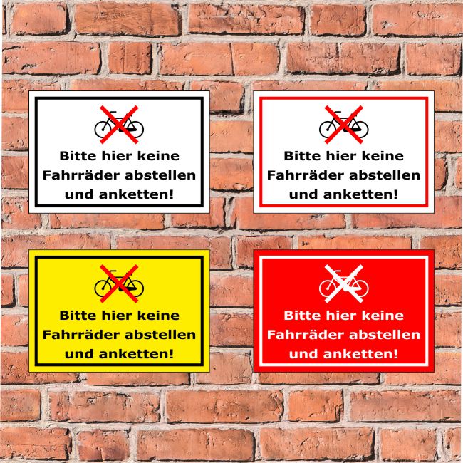 bitte schließen sie hier keine fahrräder