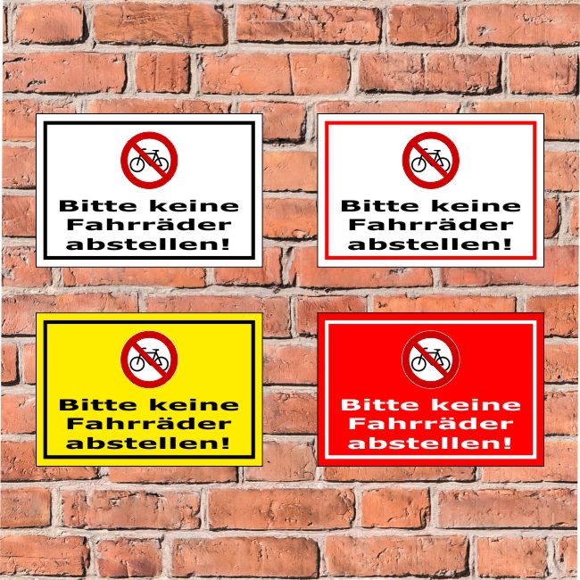 amazon bitte keine fahrräder abstellen schilder