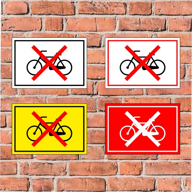 aufkleber hier keine fahrräder abstellen baumarkt