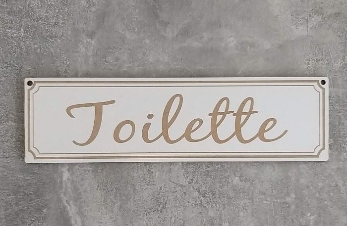 Toilette -- Schild Holz Deko Tür Wand Shabby Geschenk Türschild | eBay